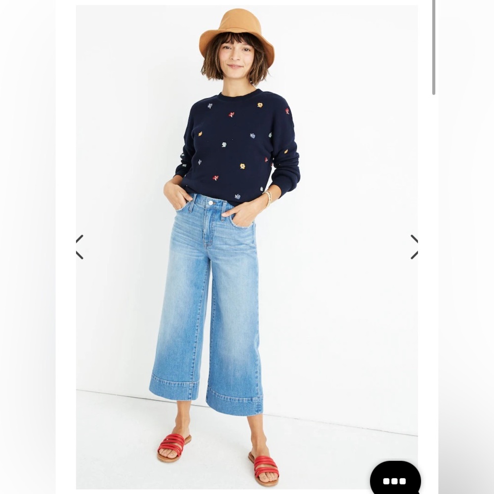 Madewell Wide Leg Crop Jeans size 27